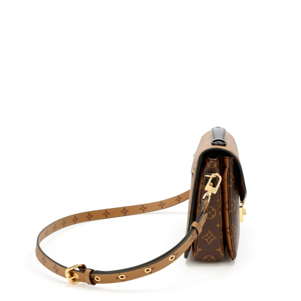 Ebene Reverse Monogram Coated Canvas Pochette Mètis Gold Hardware, 2021-2022
