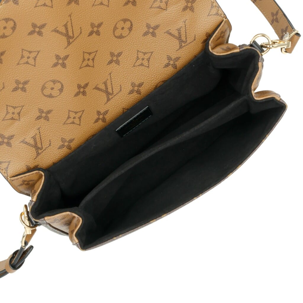 Ebene Reverse Monogram Coated Canvas Pochette Mètis Gold Hardware, 2021-2022