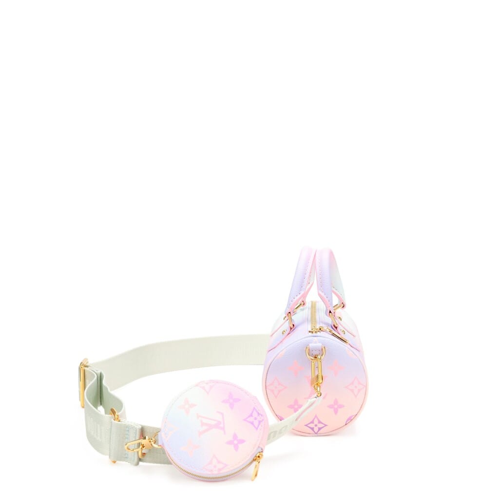 Sunrise Pastel Monogram Coated Canvas Papillon BB Gold Hardware 2022