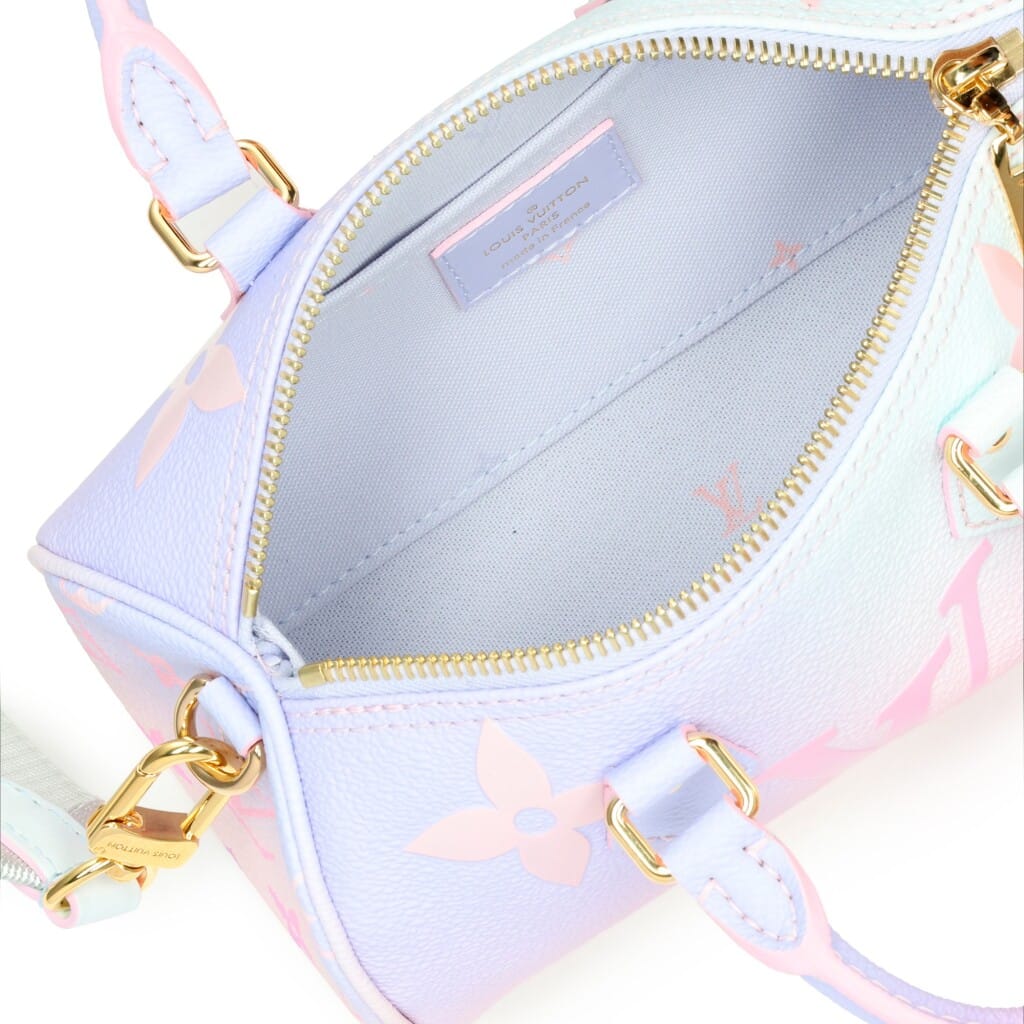 Sunrise Pastel Monogram Coated Canvas Papillon BB Gold Hardware 2022
