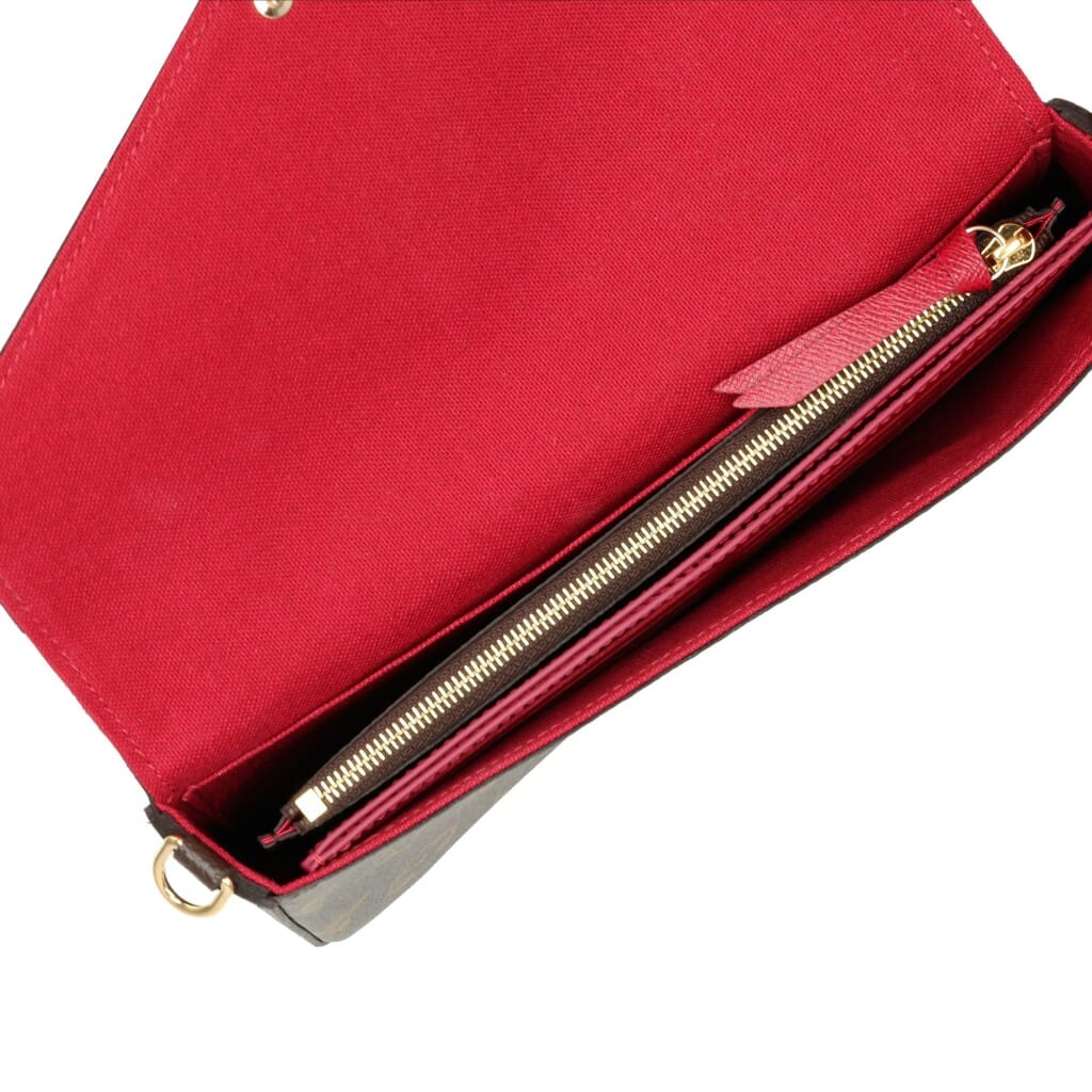 Ebene Monogram Coated Canvas Félicie Pochette Gold Hardware, 2021-2022
