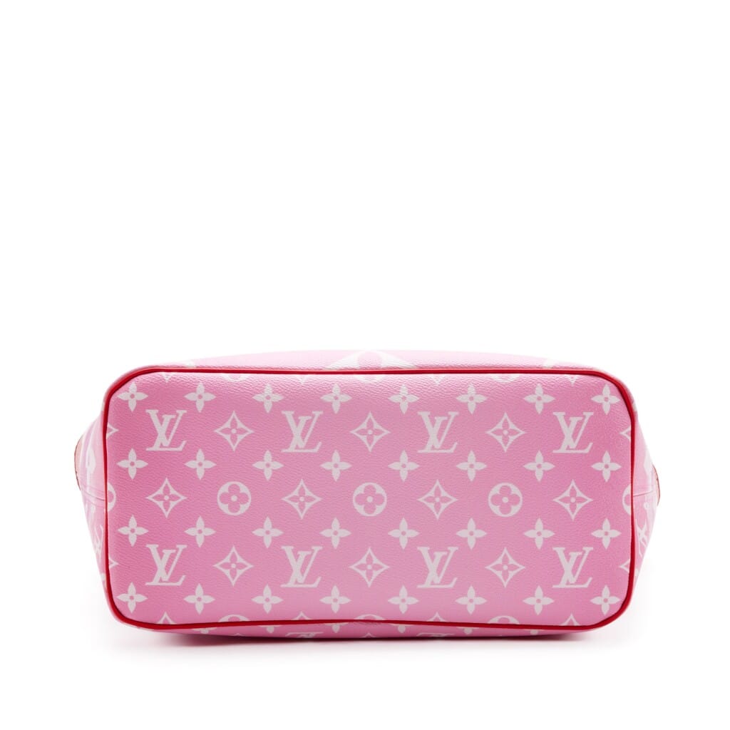 Red and Pink Monogram Escale Coated Canvas Neverfull MM Silver Hardware, 2020
