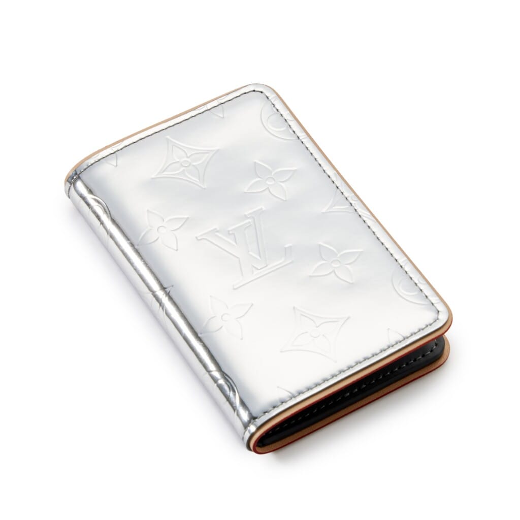 Virgil Abloh Silver Monogram Mirror Mirror Coated Canvas Slender Pocket Organizer, 2021