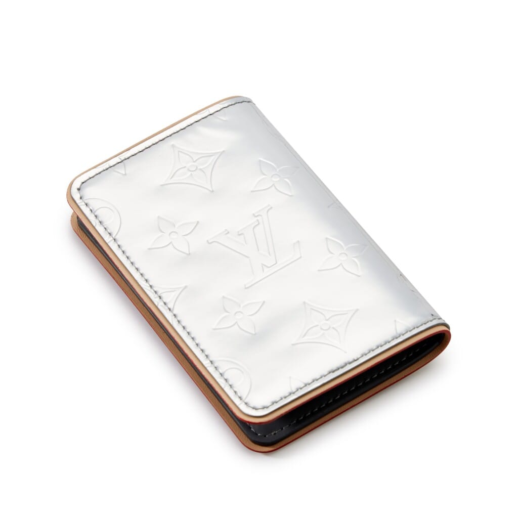 Virgil Abloh Silver Monogram Mirror Mirror Coated Canvas Slender Pocket Organizer, 2021