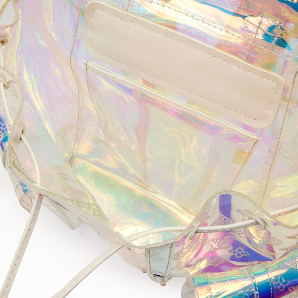 Vigil Abloh Iridescent Monogram Prism Christopher GM Backpack White Hardware, 2019