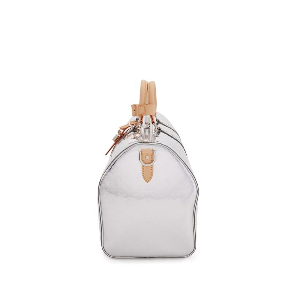 Virgil Abloh Silver Monogram Mirror Canvas Keepall Bandoulière 50 Silver Hardware, 2021