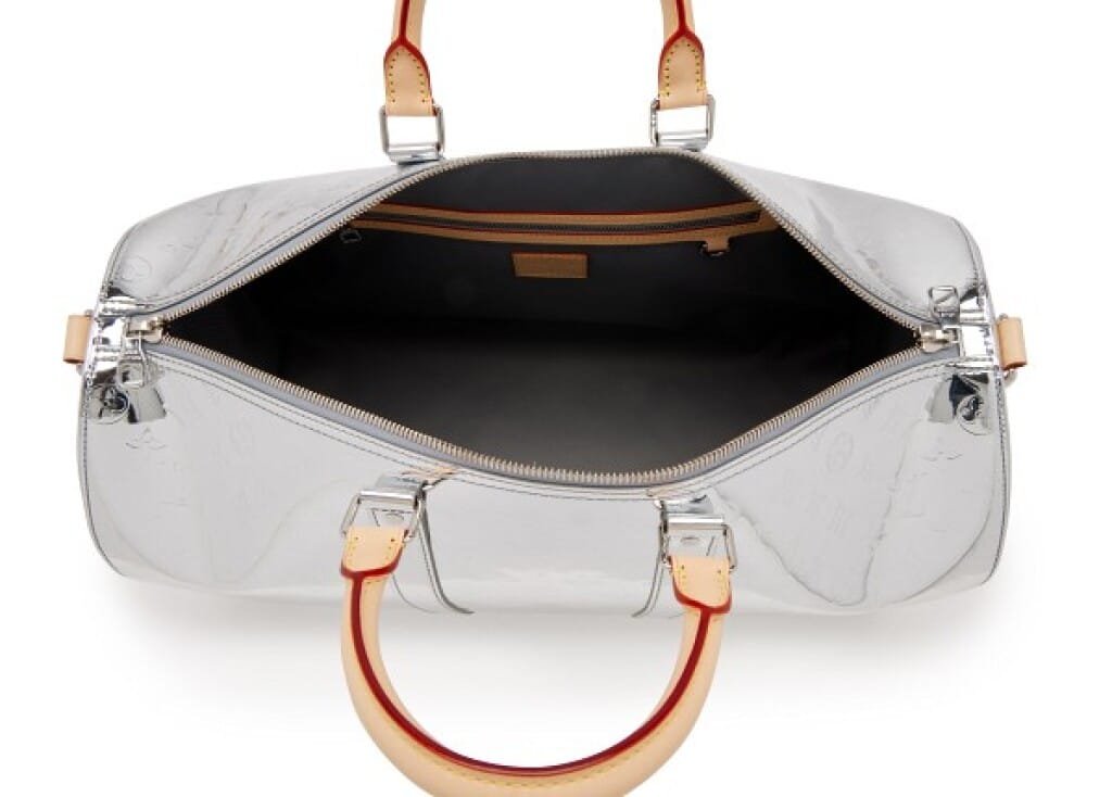 Virgil Abloh Silver Monogram Mirror Canvas Keepall Bandoulière 50 Silver Hardware, 2021