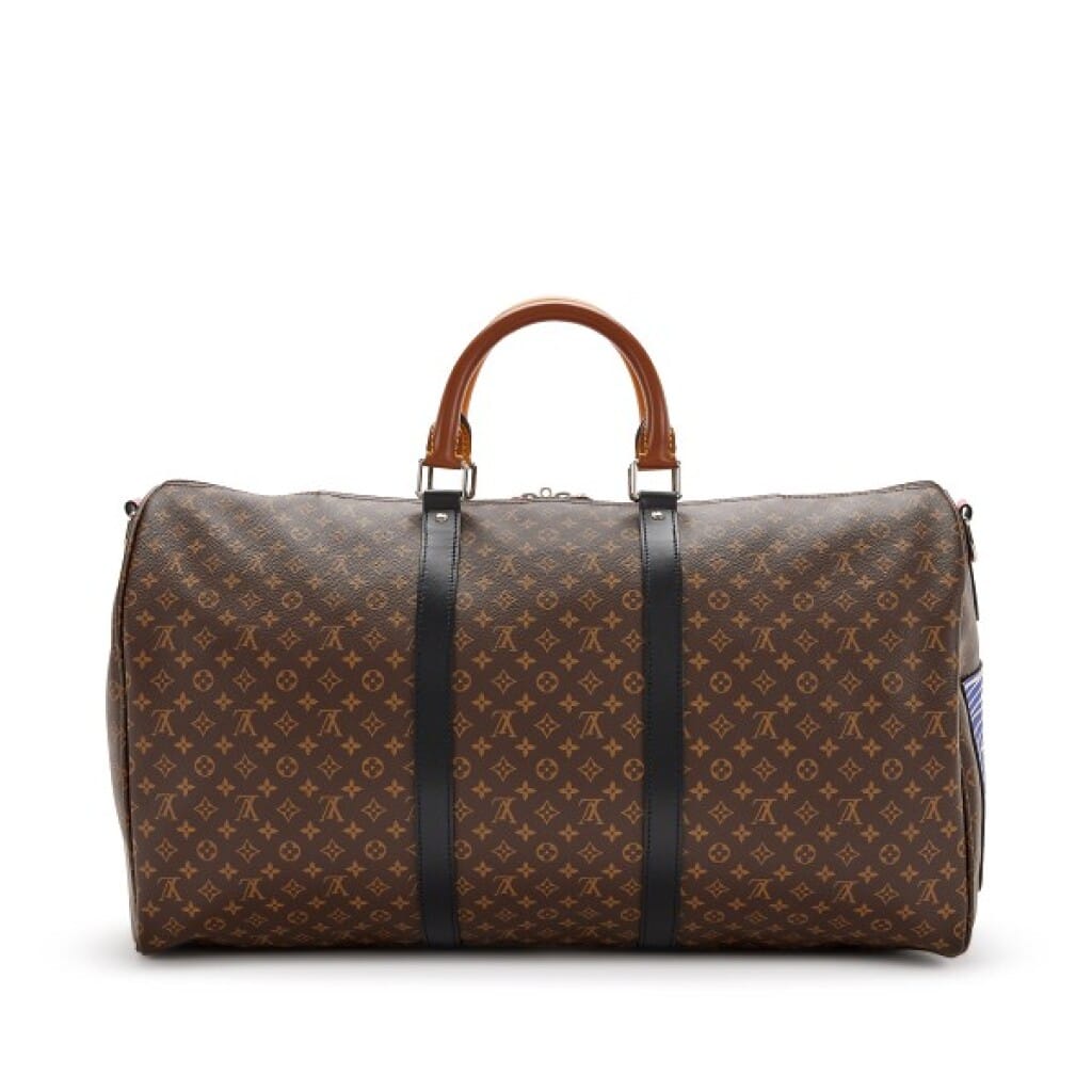 Virgil Abloh Mini Monogram Coated Canvas Patchwork Keepall Bandoulière 50 Silver Hardware, 2020