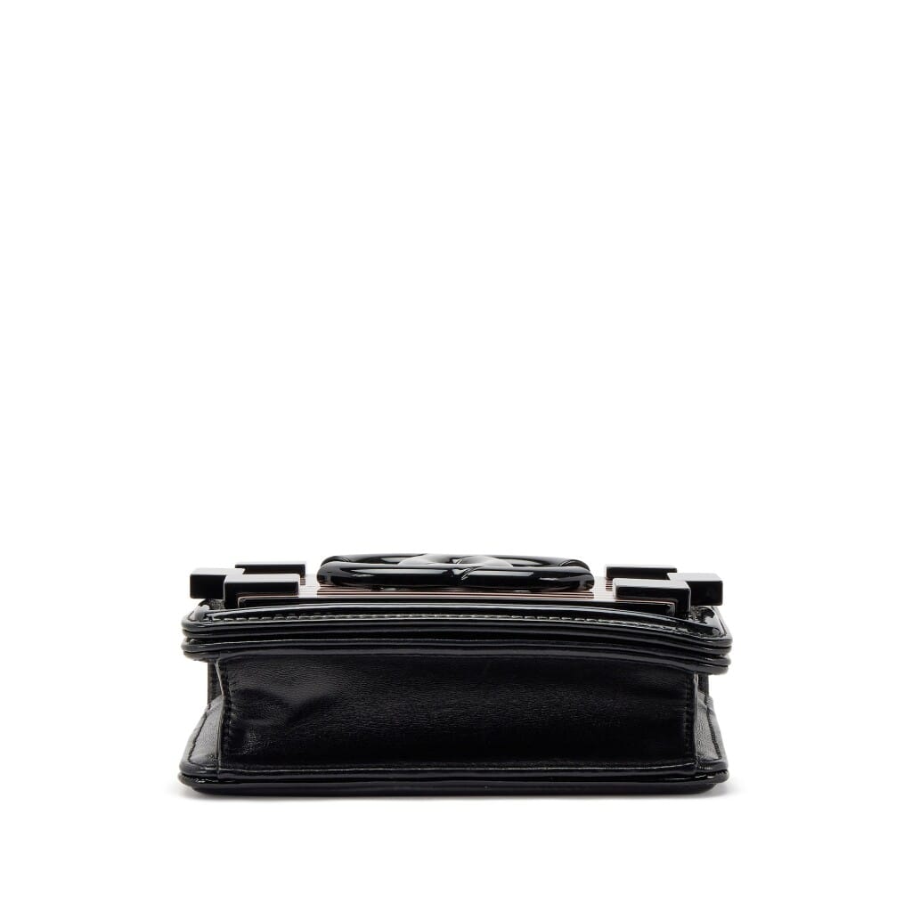 Pink and Black Plexiglass and Leather Boy Brick Flap Bag Silver Hardware, 2014