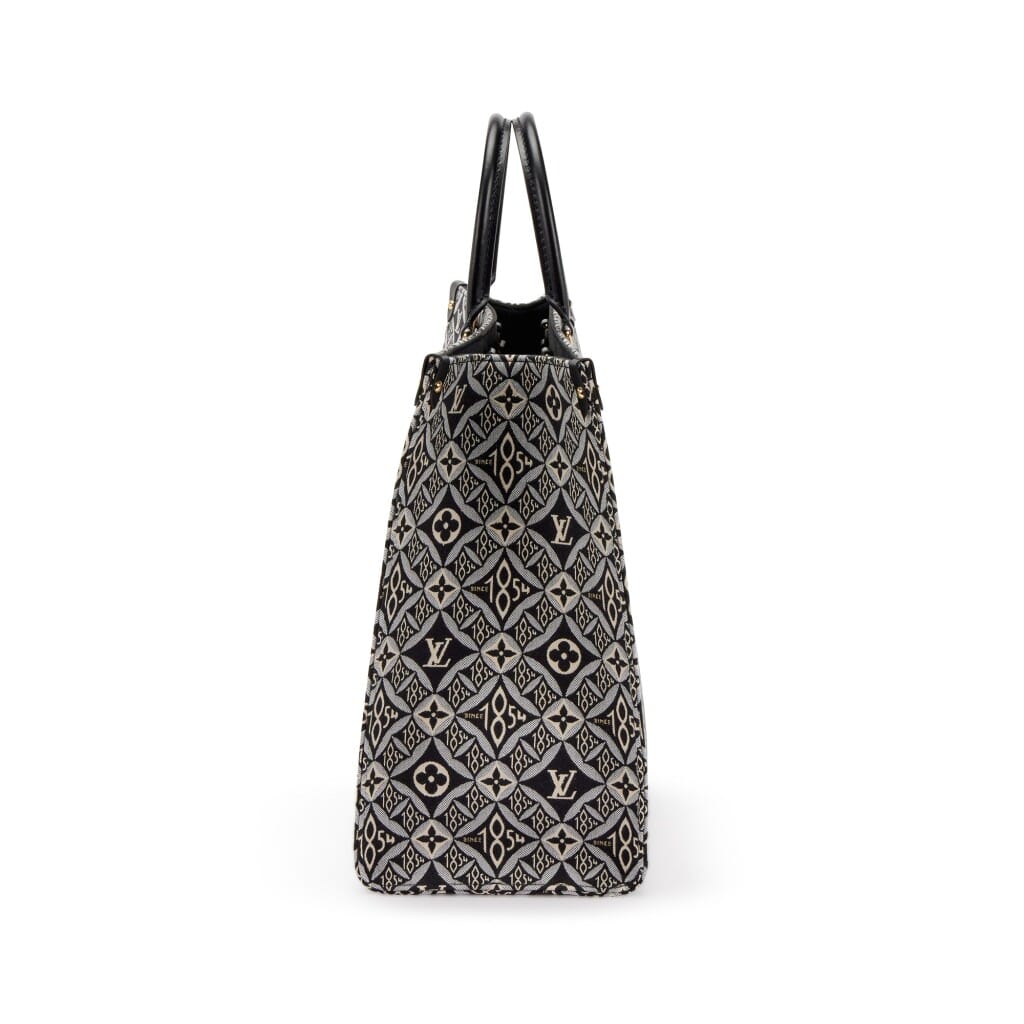 Black and Grey Monogram Jacquard Since 1854 OnTheGo GM Gold Hardware, 2020