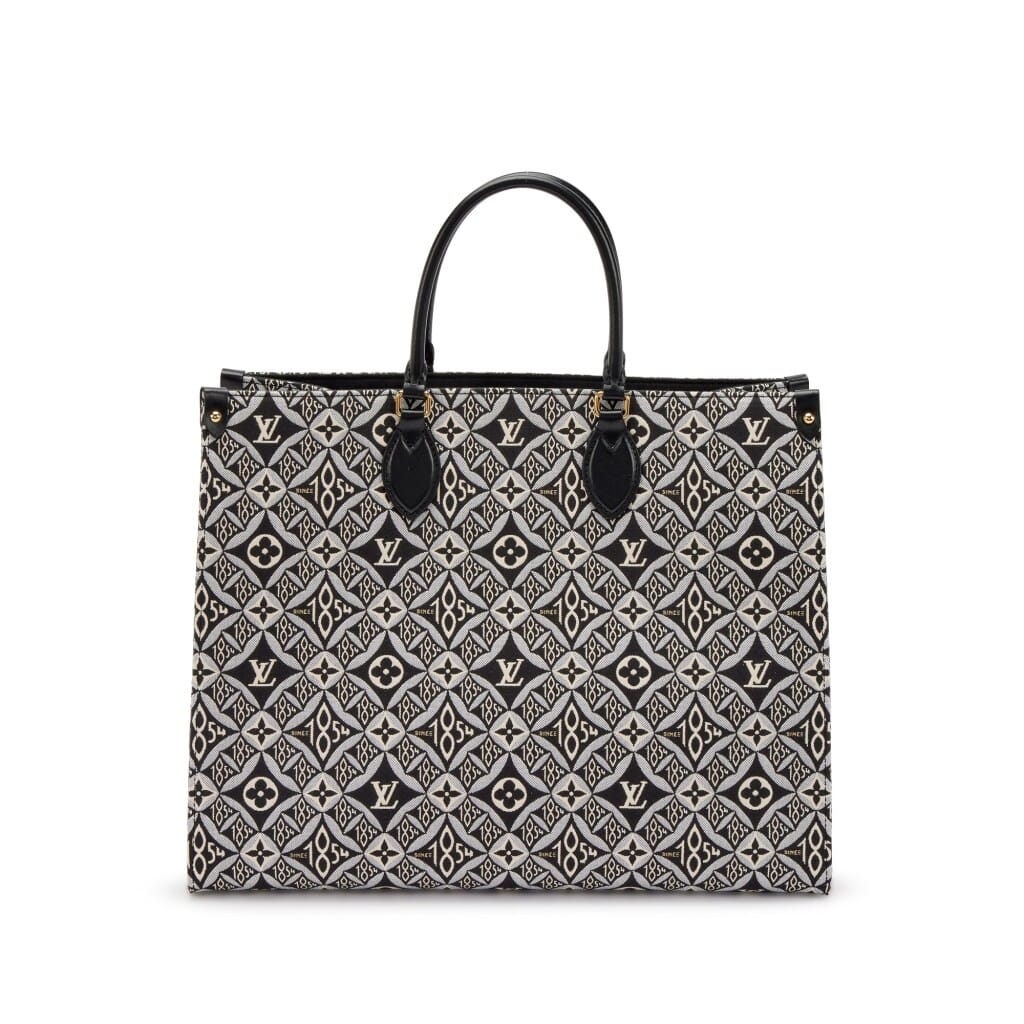Black and Grey Monogram Jacquard Since 1854 OnTheGo GM Gold Hardware, 2020