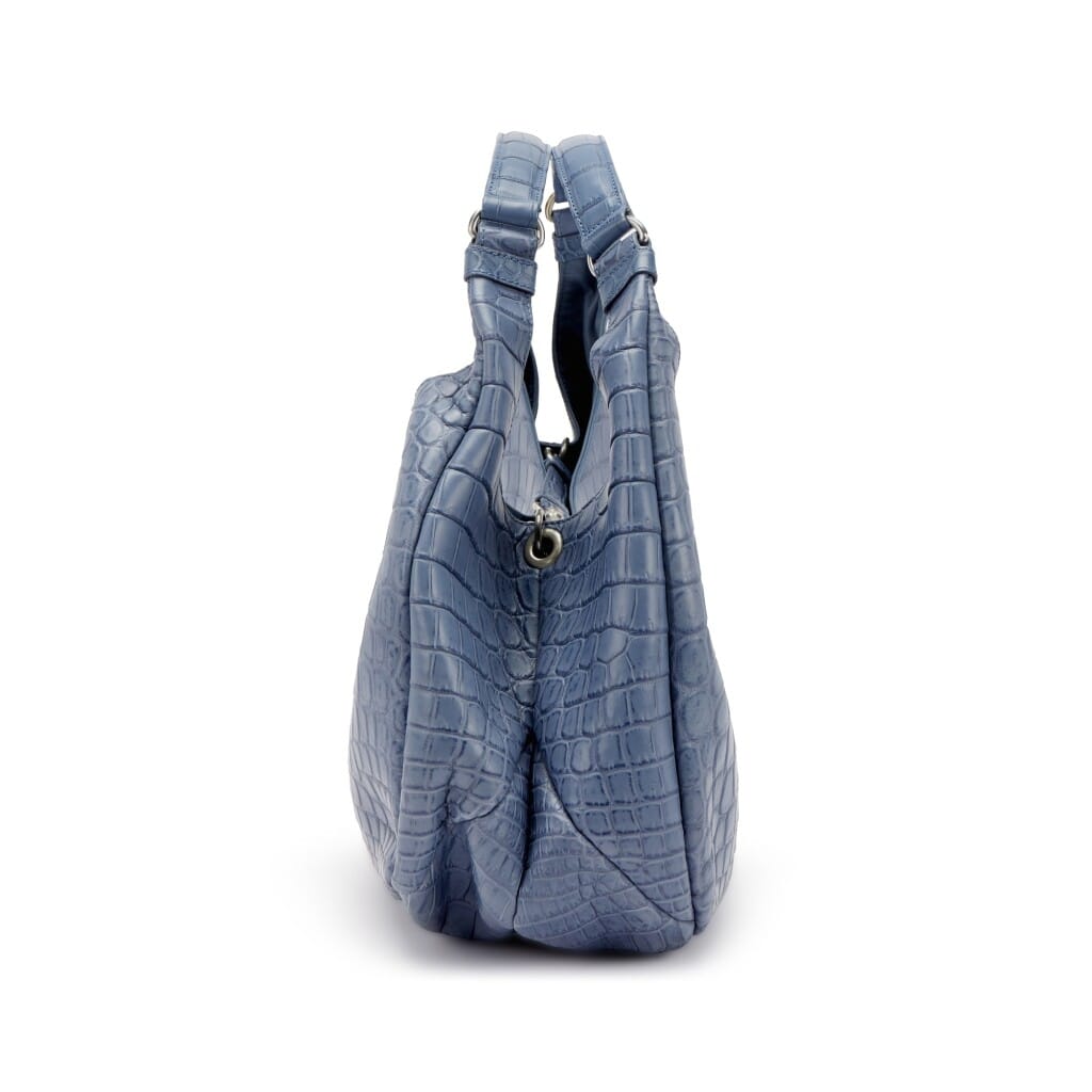 Krim Matte Crocodile Campana Shoulder Bag