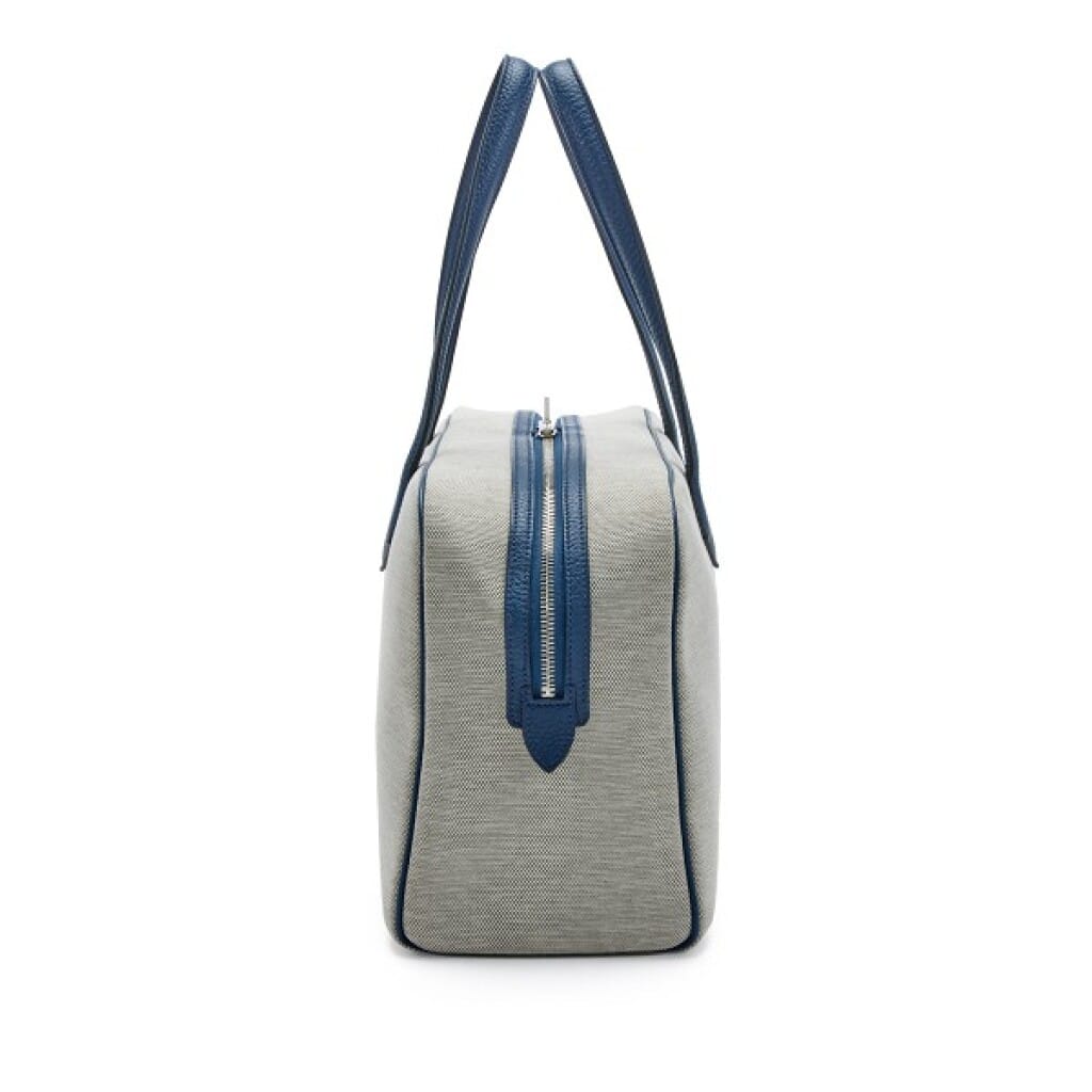 Ecru Bleu De Malte Toile Clemence Victoria II 35 Palladium Hardware, 2014