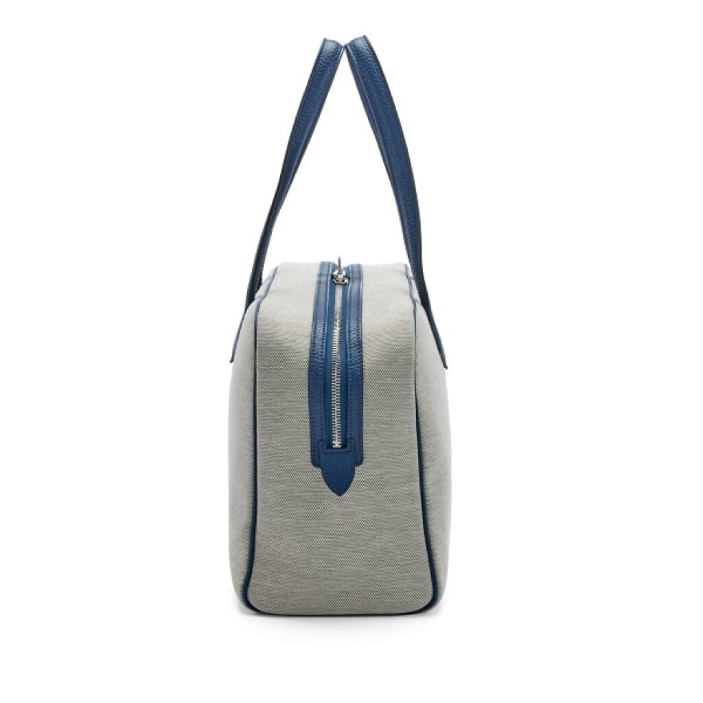 Ecru Bleu De Malte Toile Clemence Victoria II 35 Palladium Hardware, 2014