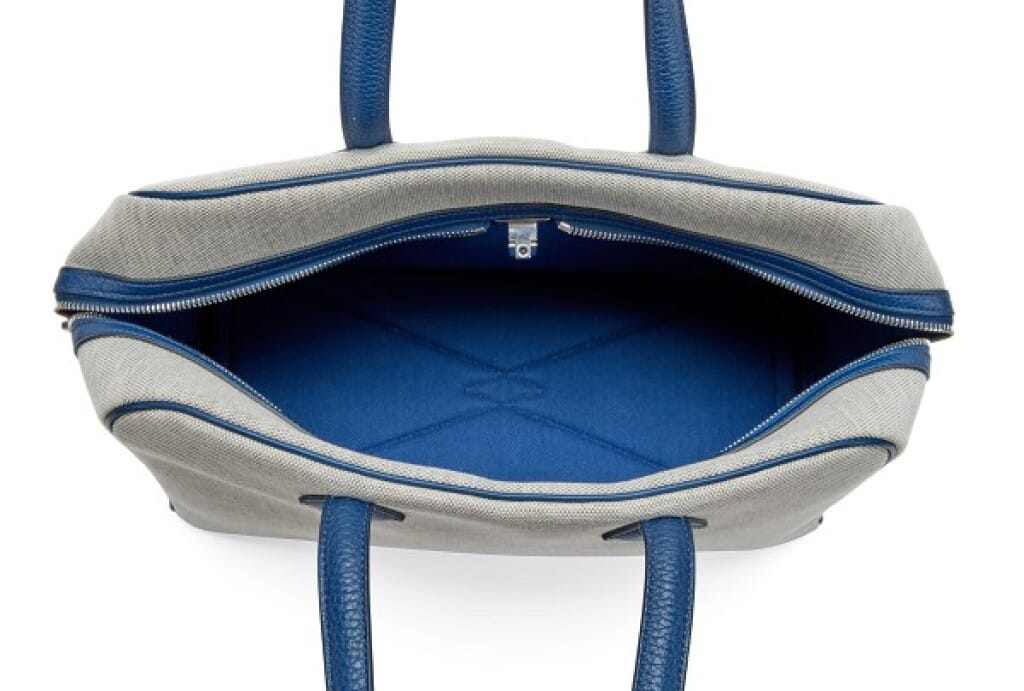 Ecru Bleu De Malte Toile Clemence Victoria II 35 Palladium Hardware, 2014