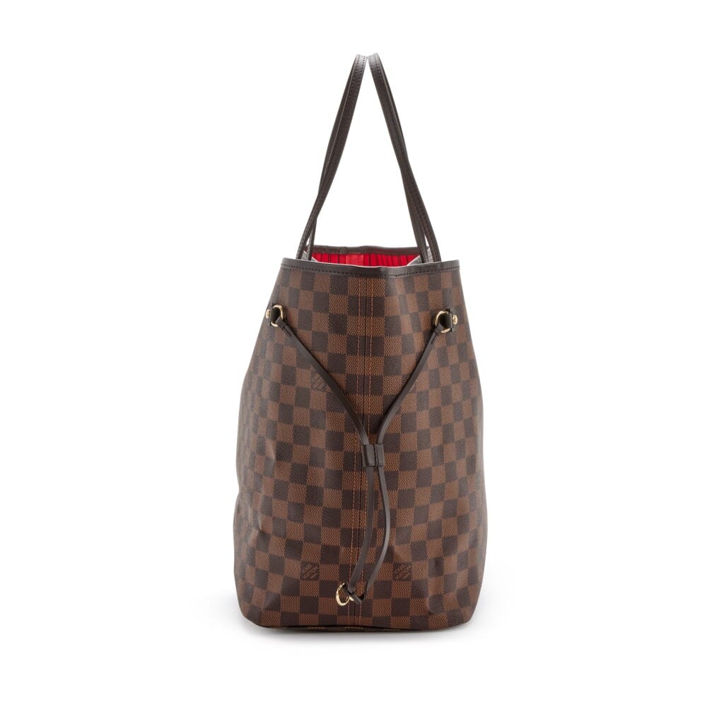 Ebene Damier Canvas Neverfull GM Goldtone Hardware, 2021-2022