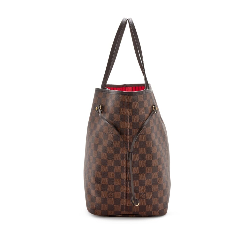 Ebene Damier Canvas Neverfull GM Goldtone Hardware, 2021-2022