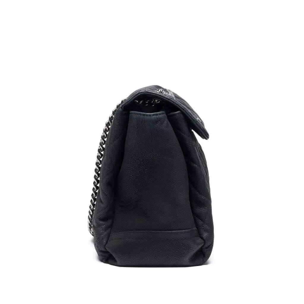Black Quilted Matte Caviar Lady Pearly Flap Bag Silver Hardware, 2012