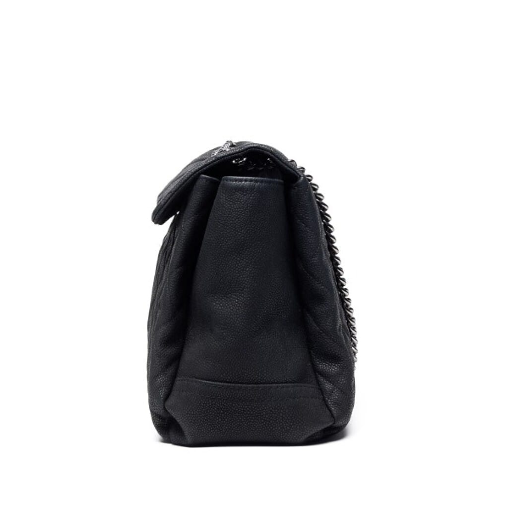 Black Quilted Matte Caviar Lady Pearly Flap Bag Silver Hardware, 2012