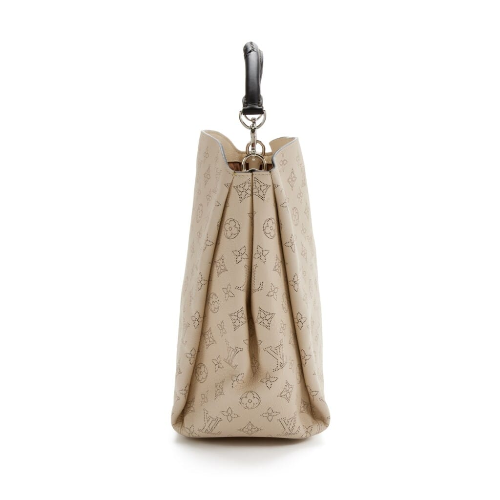 Ivory Perforated Monogram Mahina Leather Babylone Silver Hardware, 2015