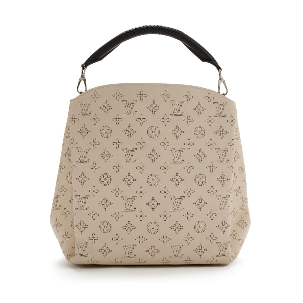 Ivory Perforated Monogram Mahina Leather Babylone Silver Hardware, 2015