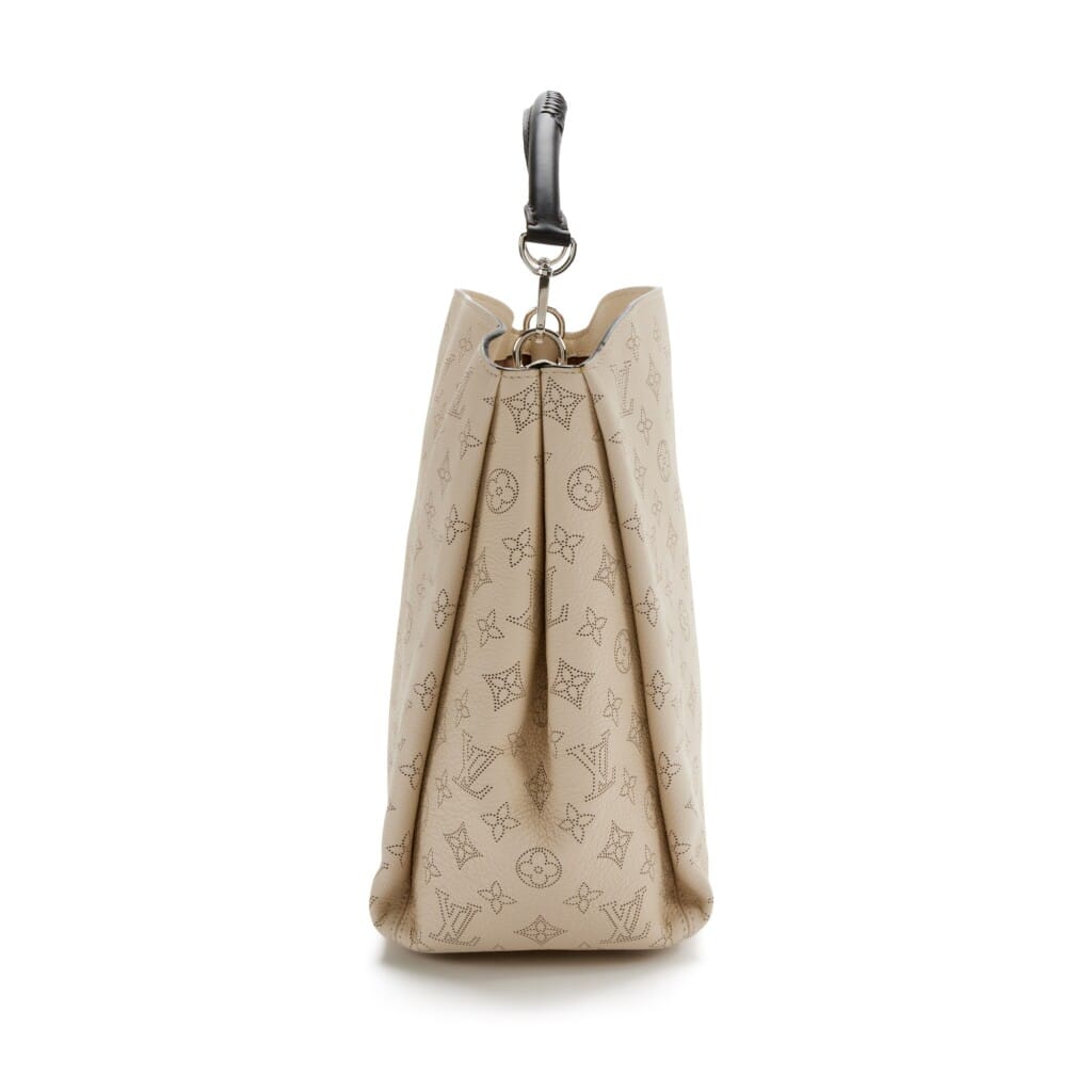Ivory Perforated Monogram Mahina Leather Babylone Silver Hardware, 2015