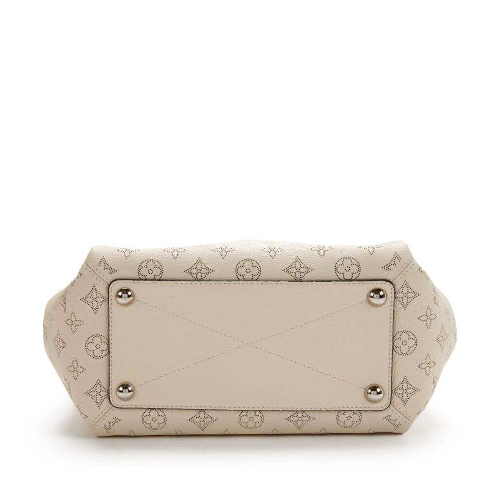 Ivory Perforated Monogram Mahina Leather Babylone Silver Hardware, 2015