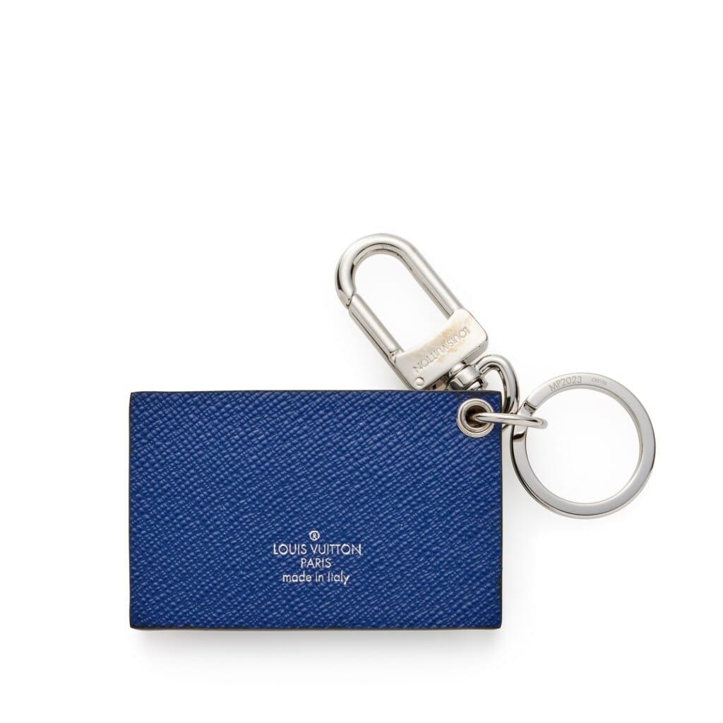 Multicolor Tropical Epi Leather Petite Malle Keychain Silver Hardware