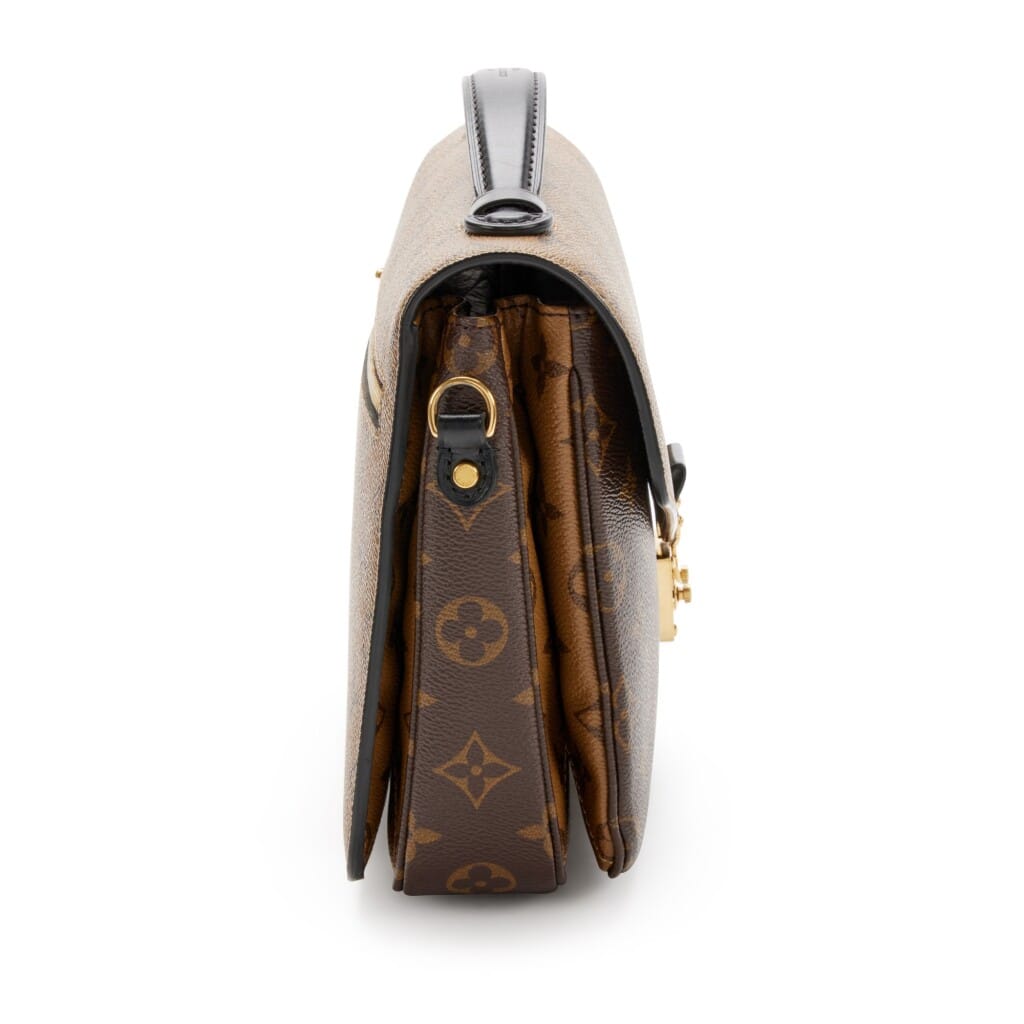 Brown Monogram Reverse Coated Canvas Pochette Métis Gold Hardware, 2020