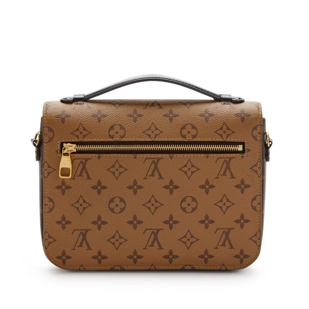 Brown Monogram Reverse Coated Canvas Pochette Métis Gold Hardware, 2020