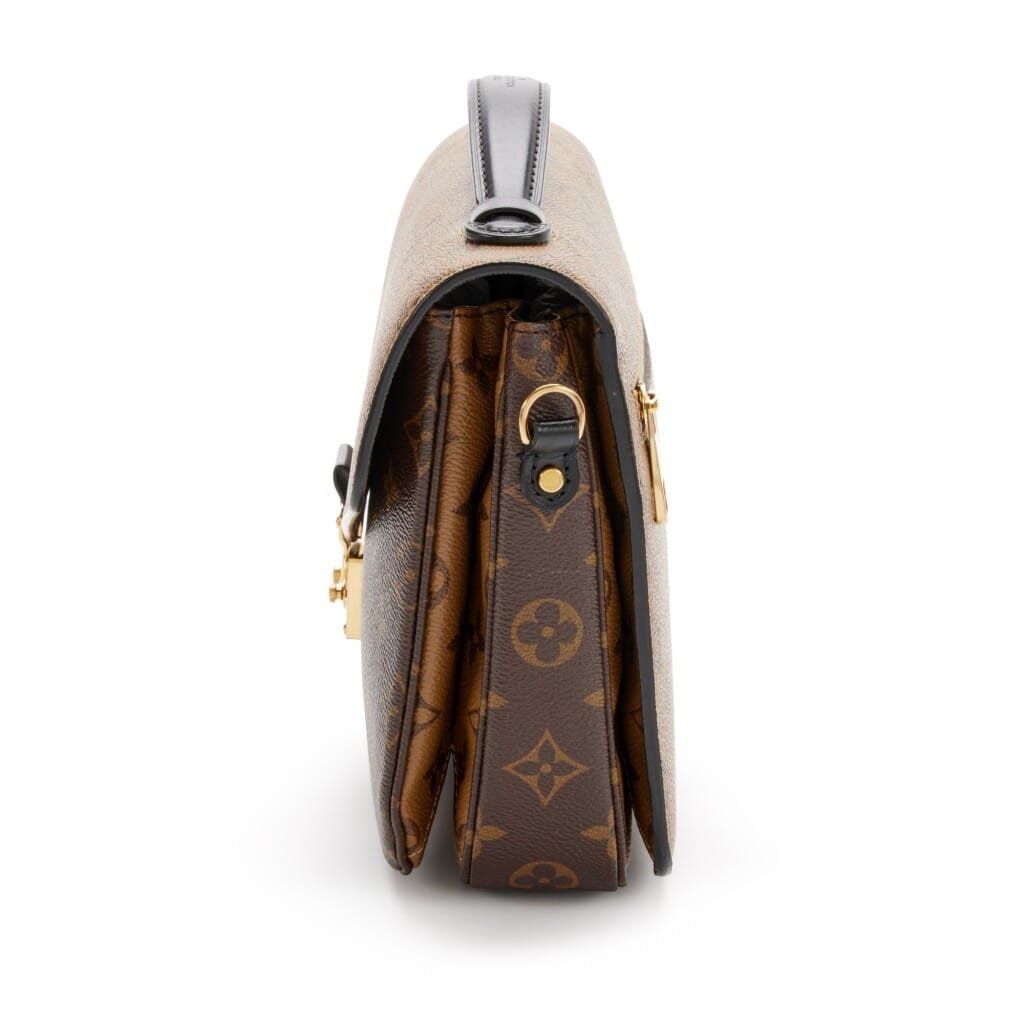 Brown Monogram Reverse Coated Canvas Pochette Métis Gold Hardware, 2020