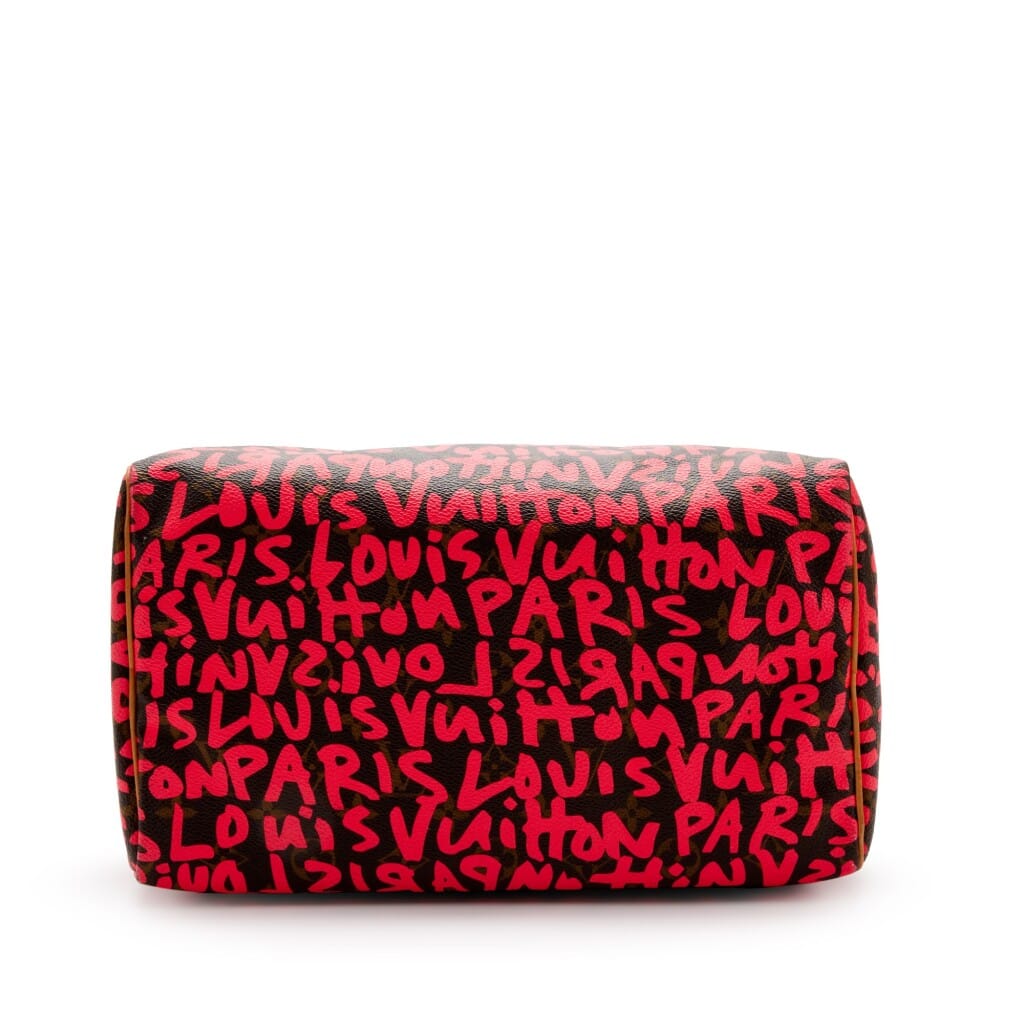Stephen Sprouse Pink Monogram Graffiti Coated Canvas Speedy 30 Gold Hardware, 2009