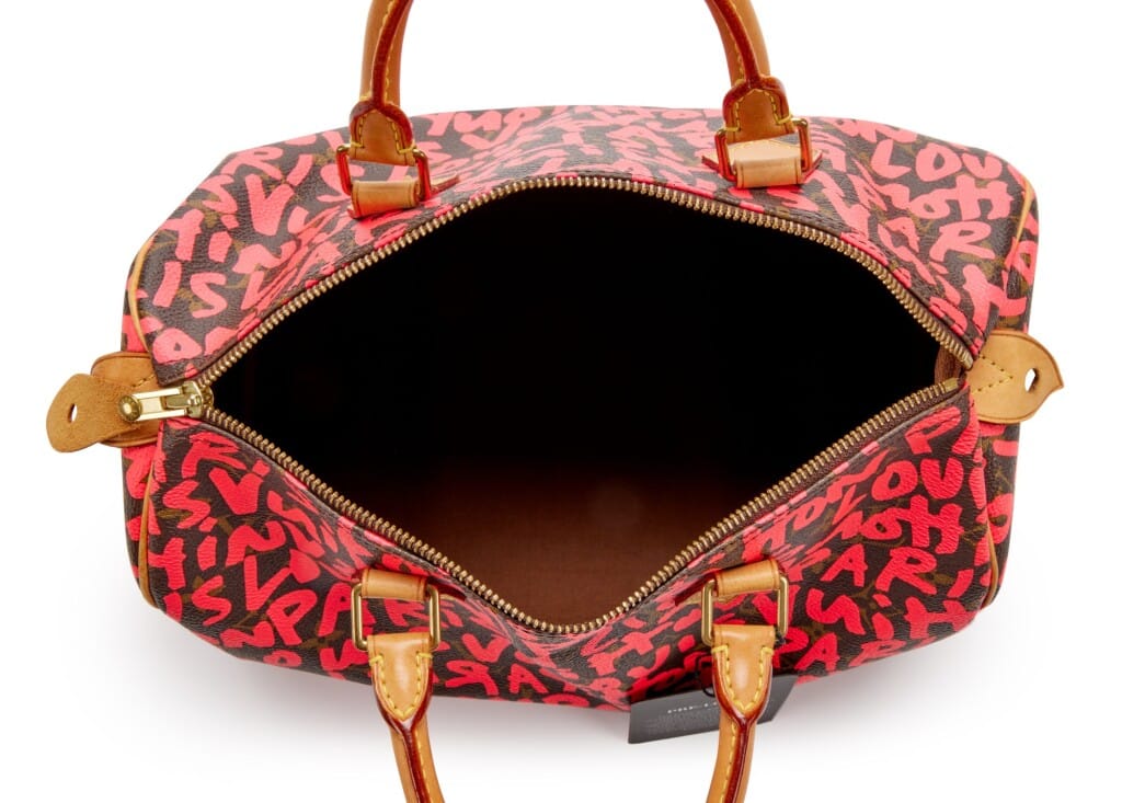 Stephen Sprouse Pink Monogram Graffiti Coated Canvas Speedy 30 Gold Hardware, 2009