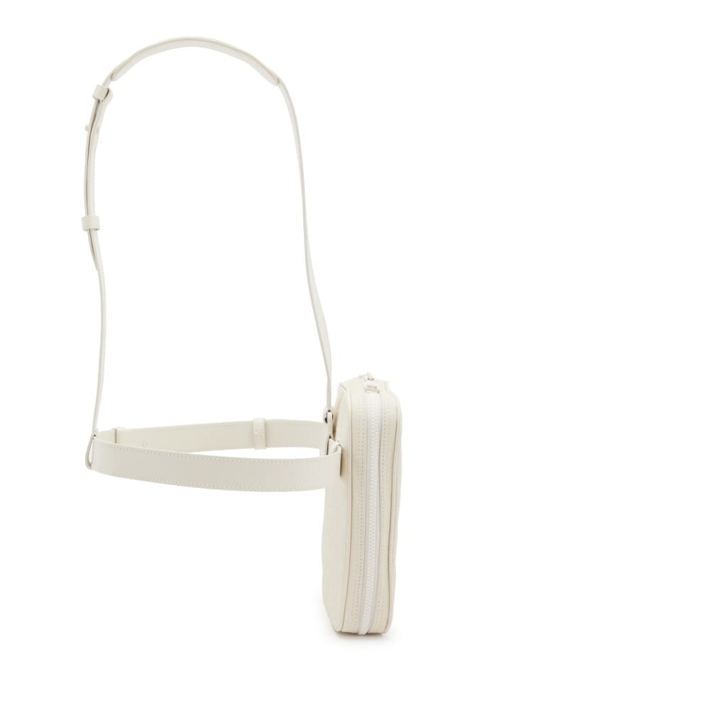 Virgil Abloh White Monogram Empreinte Leather Utility Side Bag White Hardware, 2019