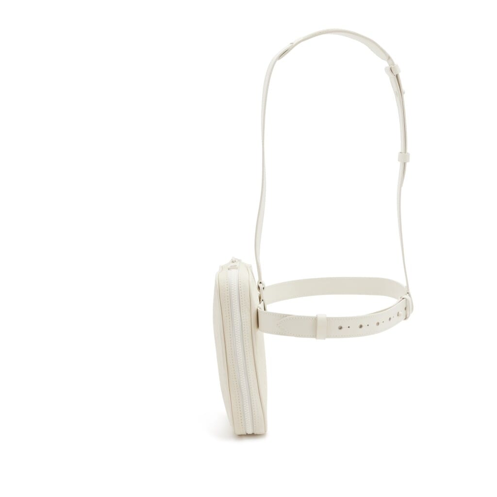 Virgil Abloh White Monogram Empreinte Leather Utility Side Bag White Hardware, 2019