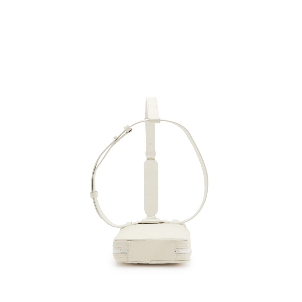 Virgil Abloh White Monogram Empreinte Leather Utility Side Bag White Hardware, 2019