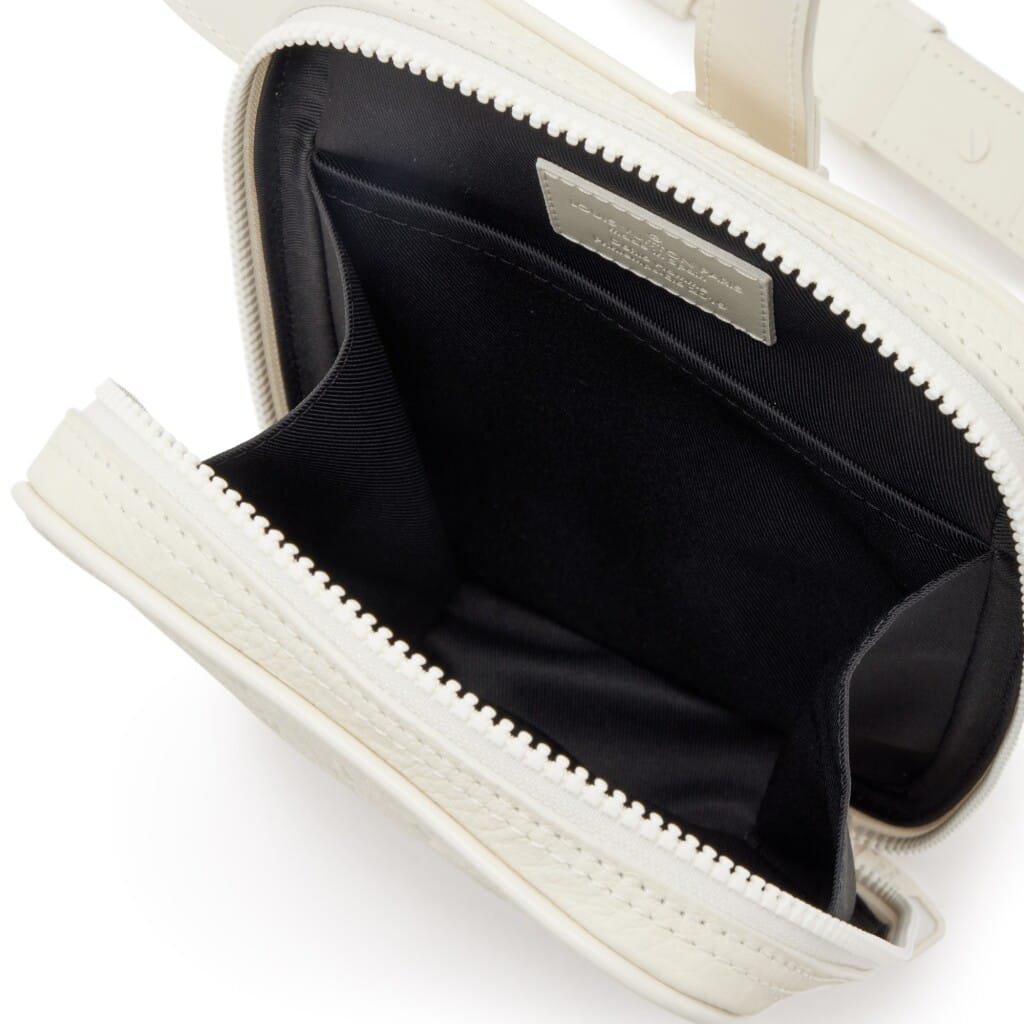 Virgil Abloh White Monogram Empreinte Leather Utility Side Bag White Hardware, 2019