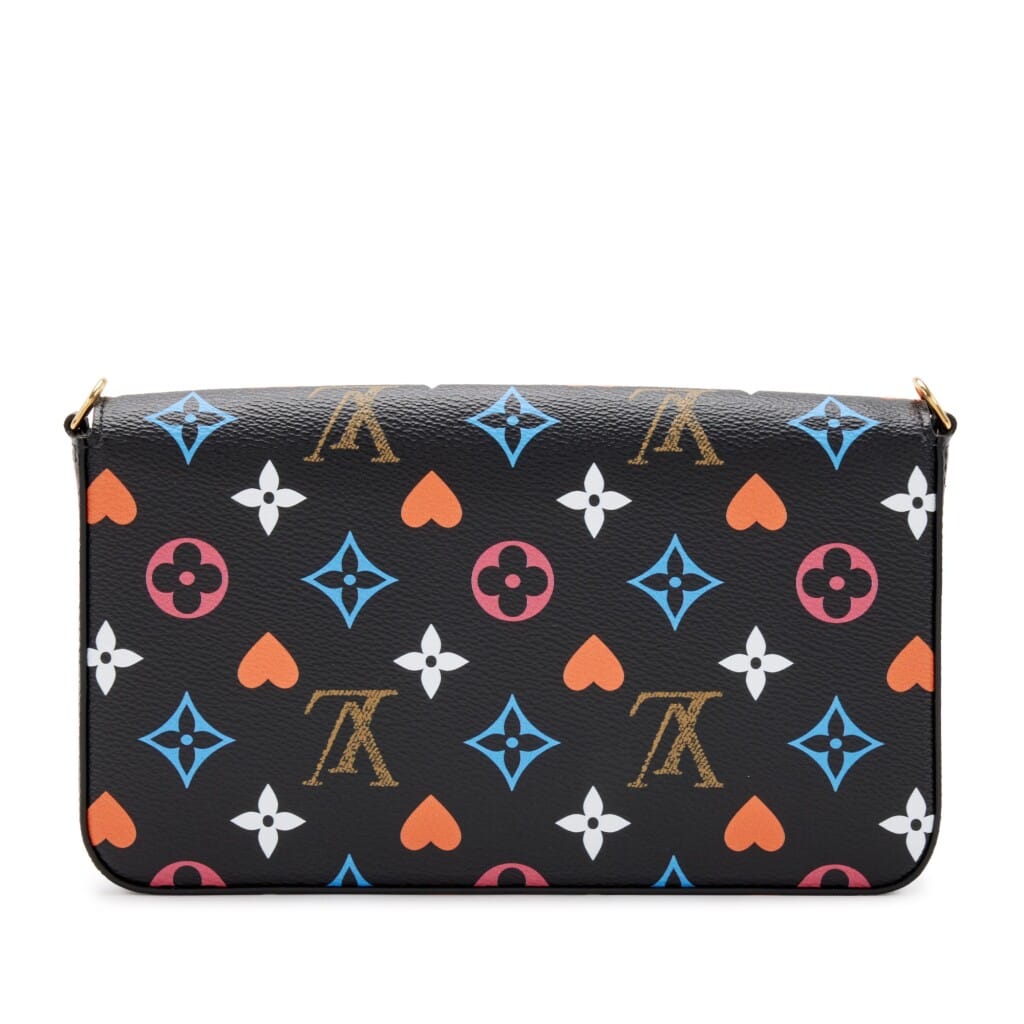 Black Multicolor Monogram Coated Canvas Game On Félicie Pochette Gold Hardware, 2020