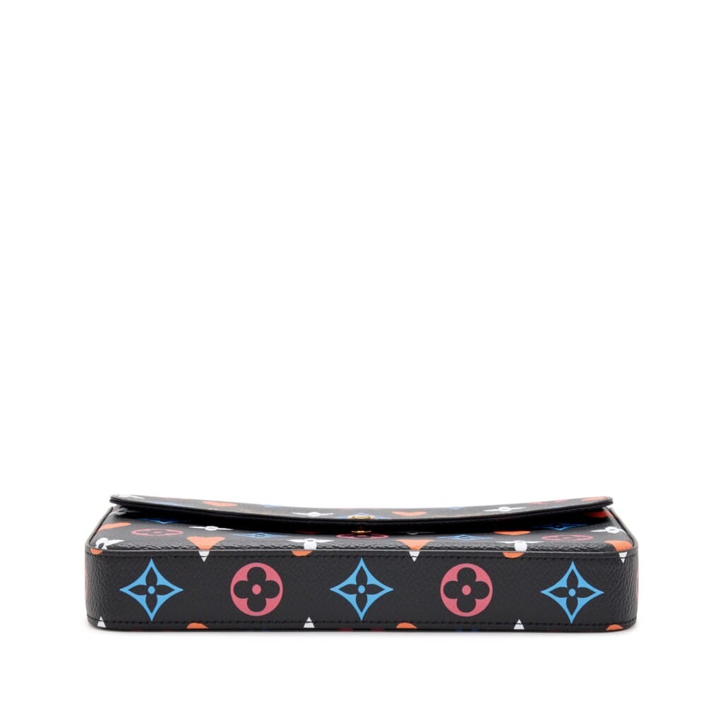 Black Multicolor Monogram Coated Canvas Game On Félicie Pochette Gold Hardware, 2020