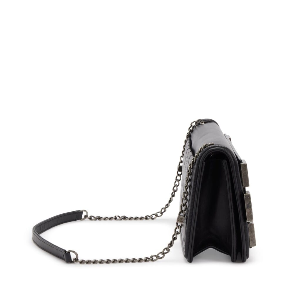 Black Quilted Lambskin and Plexiglass Lego Brick Ruthenium Hardware, 2013-2014