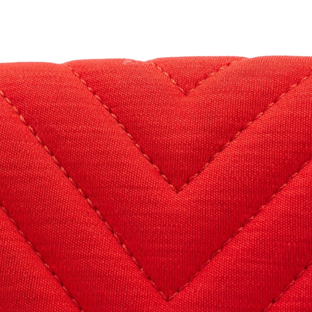 Red Chevron Quilted Jersey Single Flap Silver Hardware, 2009-2010
