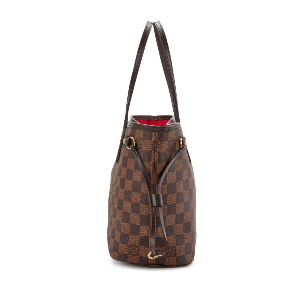 Brown Damier Ebene Coated Canvas Neverfull PM Gold Hardware, 2021