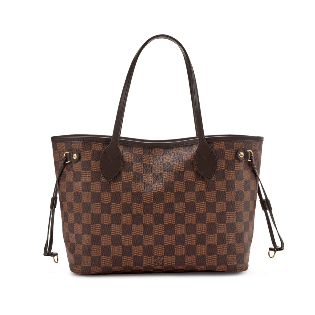 Brown Damier Ebene Coated Canvas Neverfull PM Gold Hardware, 2021