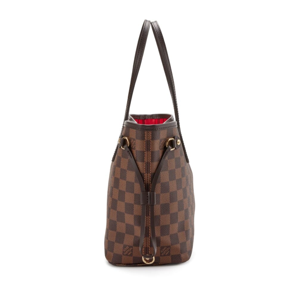 Brown Damier Ebene Coated Canvas Neverfull PM Gold Hardware, 2021