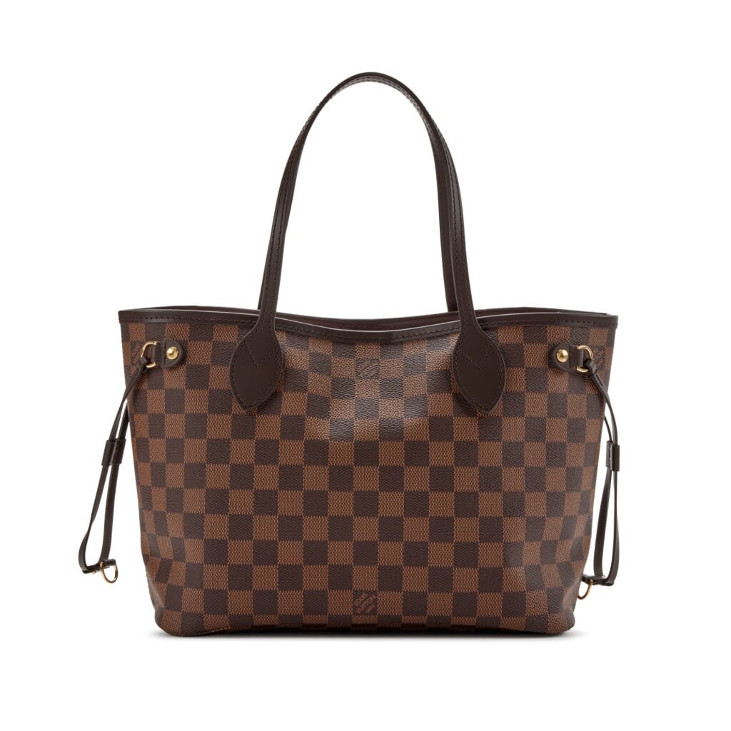 Brown Damier Ebene Coated Canvas Neverfull PM Gold Hardware, 2021