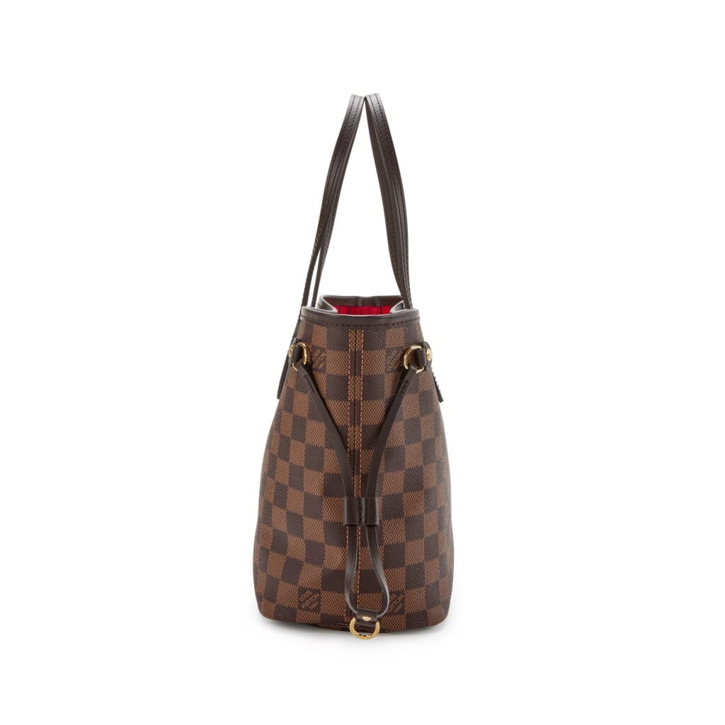 Brown Damier Ebene Coated Canvas Neverfull PM Gold Hardware, 2021