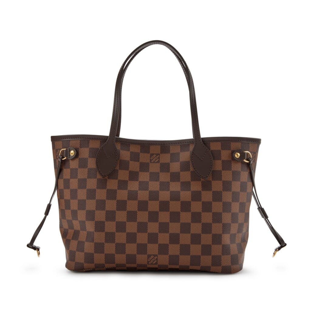 Brown Damier Ebene Coated Canvas Neverfull PM Gold Hardware, 2021