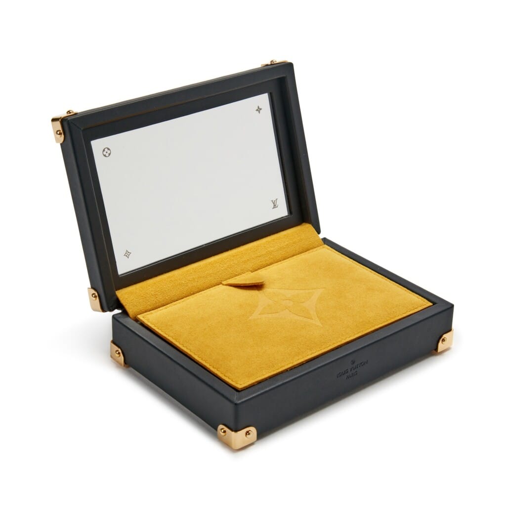 Brown Monogram Coated Canvas Jewelry Box Gold Hardware, 2021
