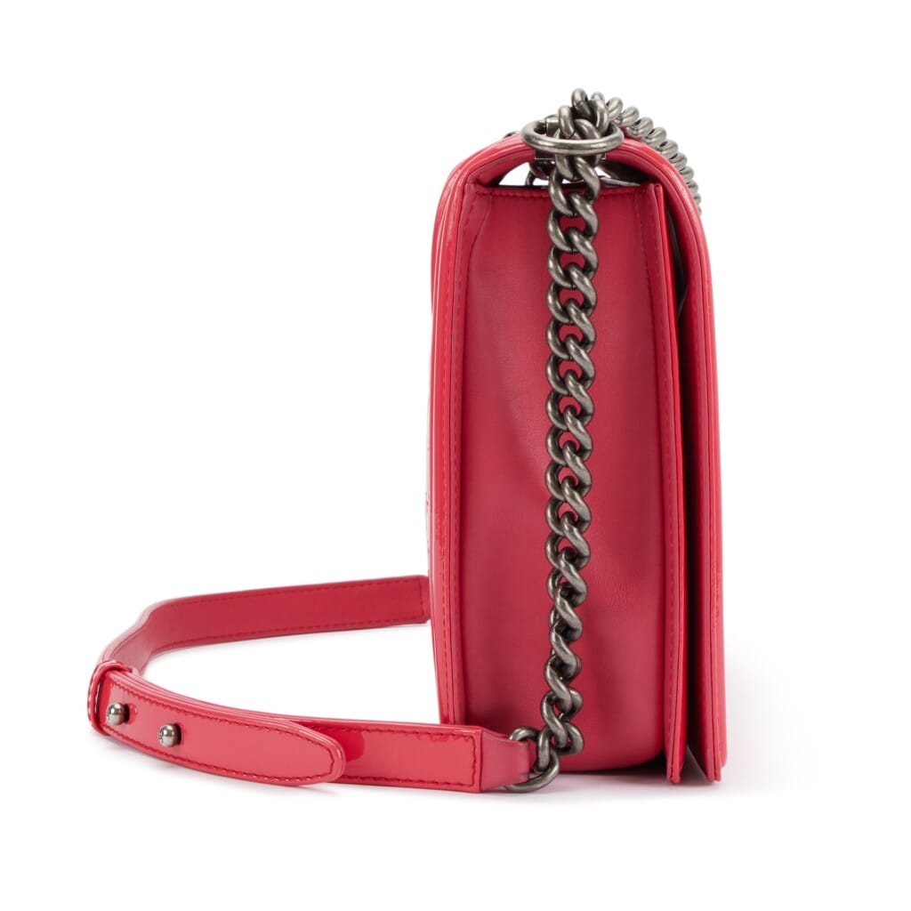 Pink Quilted Patent Leather Large Boy Bag Ruthenium Hardware, 2012-2013