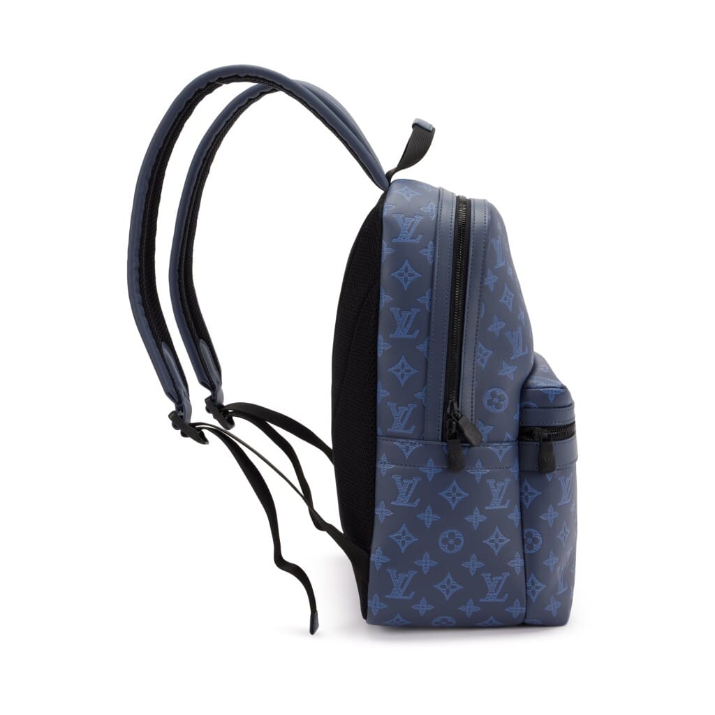 Navy Monogram Shadow Leather Sprinter Backpack Black Hardware, 2021-2022